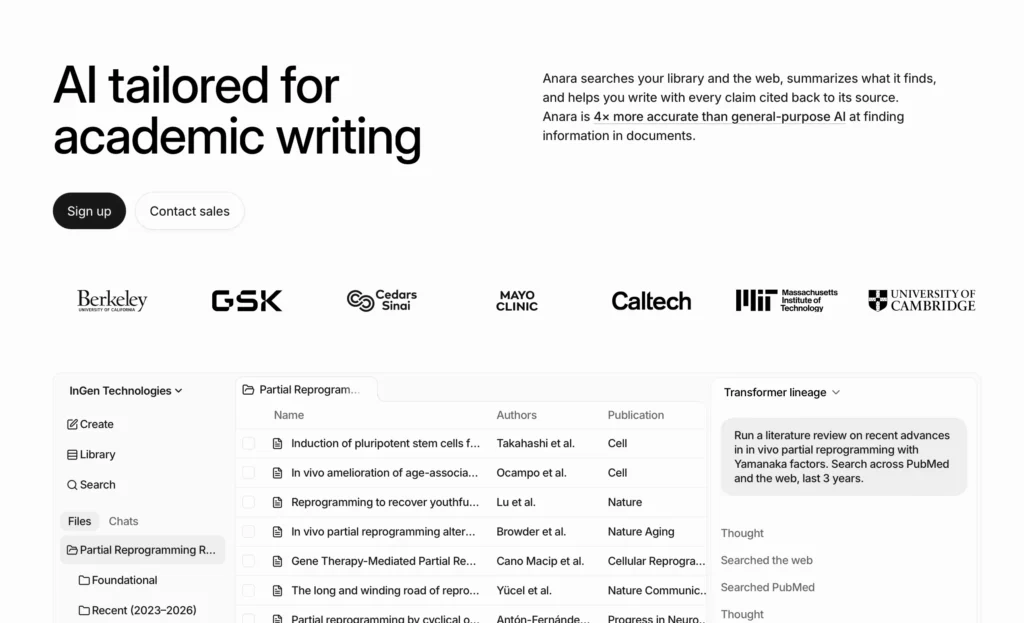 Anara reads your documents the way you would. Text, figures, tables, handwriting, scanned pages. Everything is processed, indexed, and made searchable.